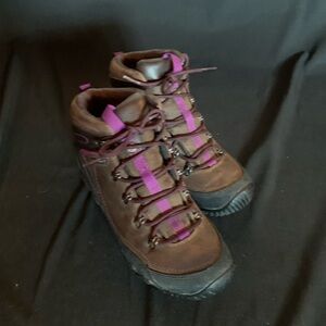 Merrell Women's Brown Hiking Boots with Purple Accents